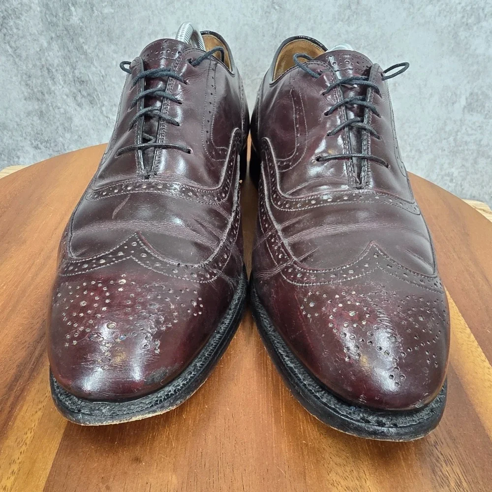 Johnston & Murphy Limited Dress Shoes Mens 10.5 D/B Brown Leather Wingtip‎